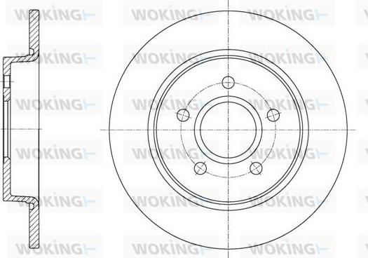 Woking D61873.00 - Гальмівний диск autocars.com.ua