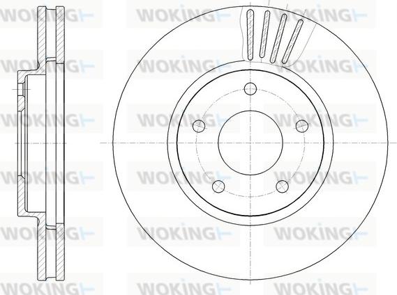 Woking D61881.10 - Тормозной диск avtokuzovplus.com.ua