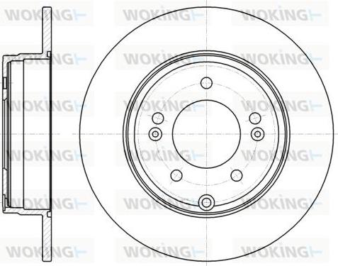 Woking D61884.00 - Гальмівний диск autocars.com.ua