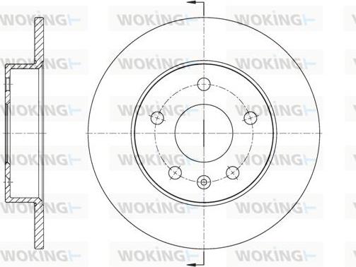 Woking D61891.00 - Гальмівний диск autocars.com.ua