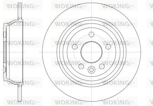 Woking D61899.00 - Тормозной диск avtokuzovplus.com.ua