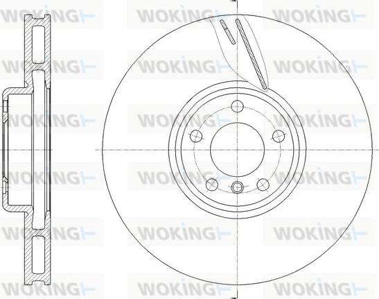 Woking D61906.10 - Гальмівний диск autocars.com.ua