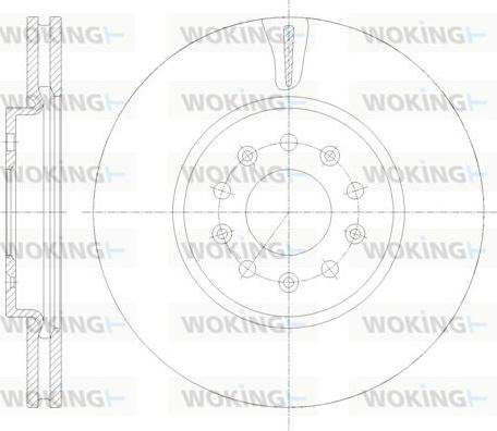 Woking D61909.10 - Гальмівний диск autocars.com.ua