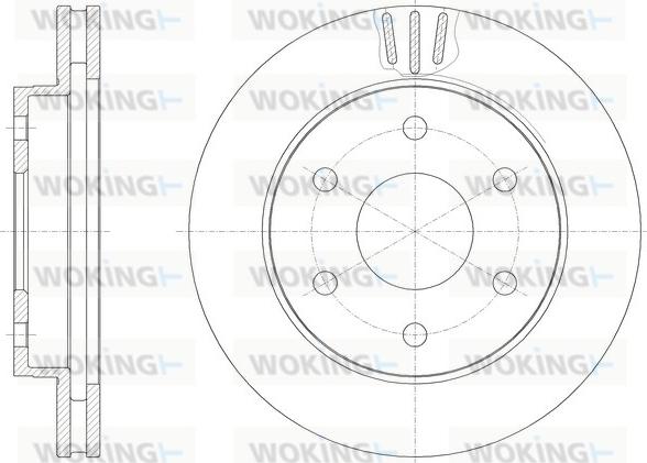 Woking D61922.10 - Гальмівний диск autocars.com.ua