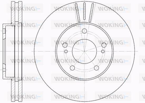 Woking D61935.10 - Тормозной диск avtokuzovplus.com.ua