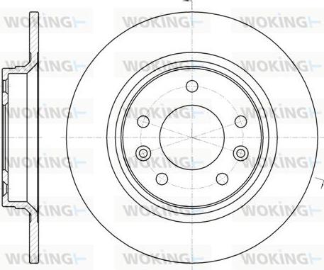 Woking D61937.00 - Гальмівний диск autocars.com.ua