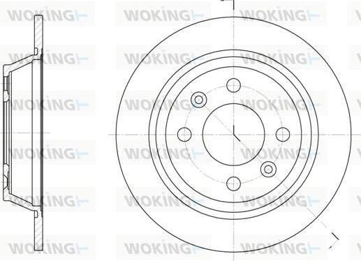 Woking D6195.00 - Тормозной диск avtokuzovplus.com.ua