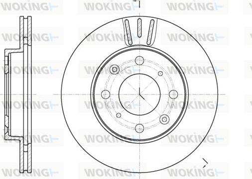 Woking D61951.10 - Тормозной диск avtokuzovplus.com.ua