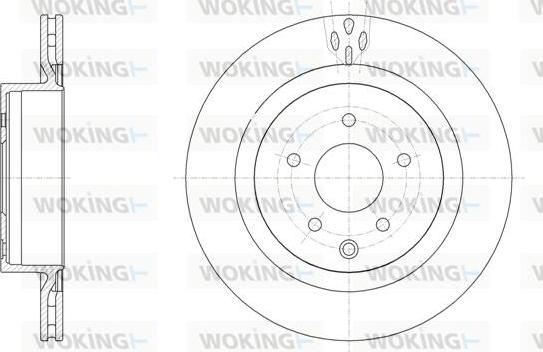 Woking D61955.10 - Гальмівний диск autocars.com.ua