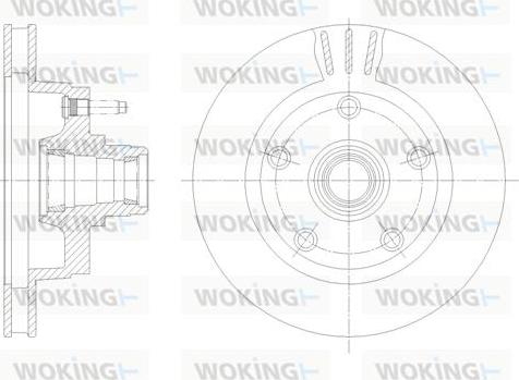 Woking D61958.10 - Гальмівний диск autocars.com.ua