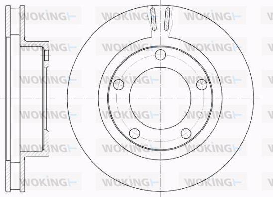 Woking D61965.10 - Гальмівний диск autocars.com.ua