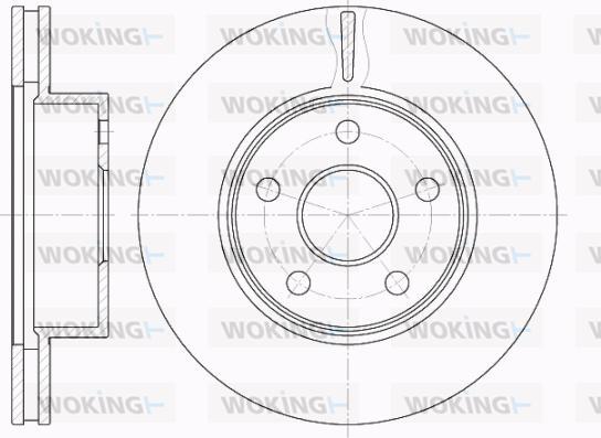 Woking D61967.10 - Тормозной диск avtokuzovplus.com.ua