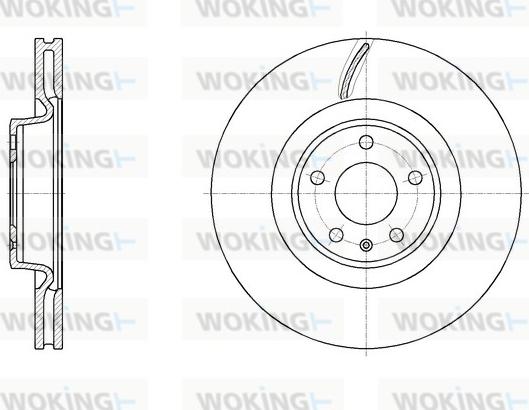 Woking D61970.10 - Гальмівний диск autocars.com.ua