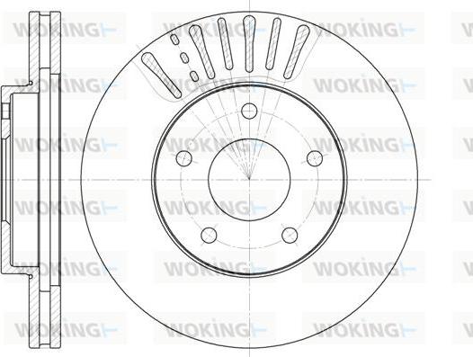 Woking D61973.10 - Гальмівний диск autocars.com.ua