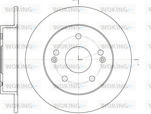 Woking D61981.00 - Гальмівний диск autocars.com.ua