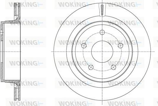 Woking D61983.10 - Гальмівний диск autocars.com.ua