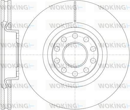 Woking D61987.10 - Тормозной диск avtokuzovplus.com.ua