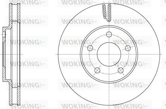 Woking D61995.10 - Гальмівний диск autocars.com.ua