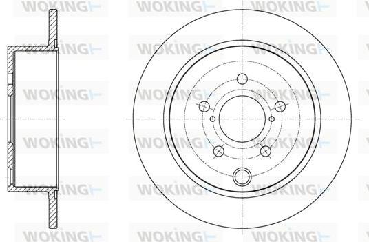 Woking D62034.00 - Тормозной диск avtokuzovplus.com.ua