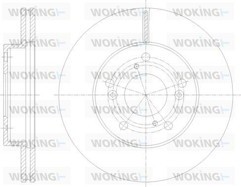 Woking D62061.10 - Тормозной диск avtokuzovplus.com.ua