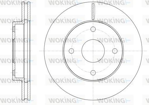 Woking D62065.10 - Тормозной диск avtokuzovplus.com.ua