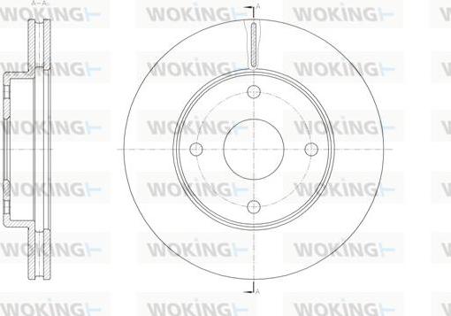 Woking D62071.10 - Тормозной диск avtokuzovplus.com.ua