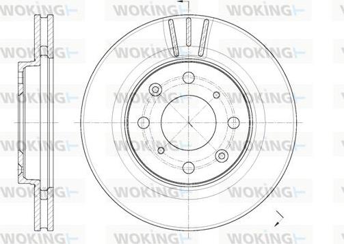 Woking D62086.10 - Тормозной диск avtokuzovplus.com.ua