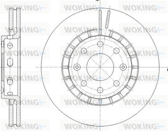 Woking D62090.10 - Гальмівний диск autocars.com.ua