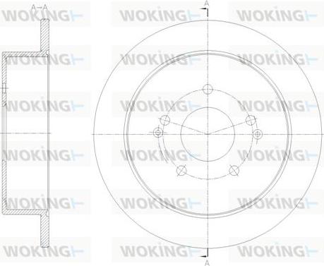 Woking D62096.00 - Гальмівний диск autocars.com.ua