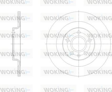 Woking D62105.00 - Тормозной диск avtokuzovplus.com.ua