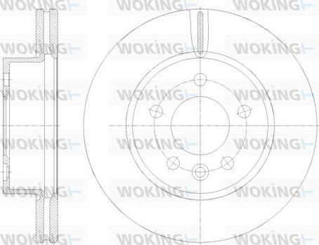 Woking D62117.10 - Тормозной диск avtokuzovplus.com.ua