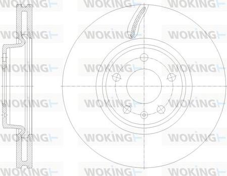 Woking D62131.10 - Тормозной диск avtokuzovplus.com.ua