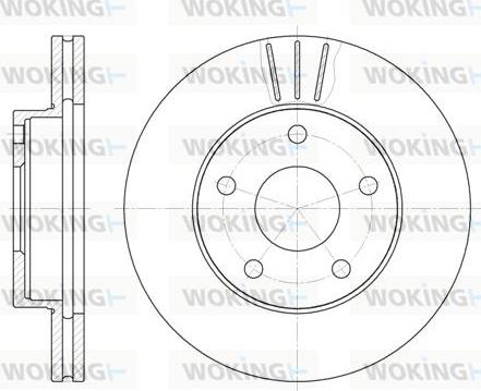 Woking D6214.10 - Гальмівний диск autocars.com.ua