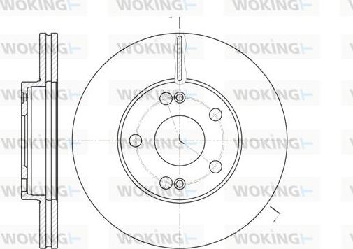 Woking D6227.11 - Гальмівний диск autocars.com.ua