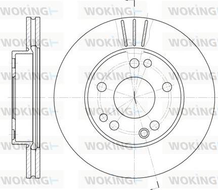 Woking D6228.10 - Тормозной диск avtokuzovplus.com.ua