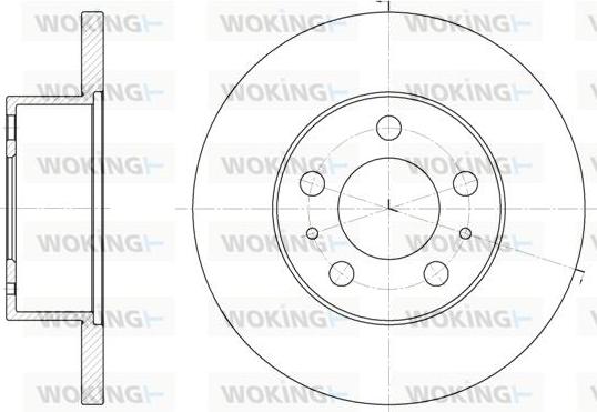 Woking D6233.00 - Тормозной диск avtokuzovplus.com.ua