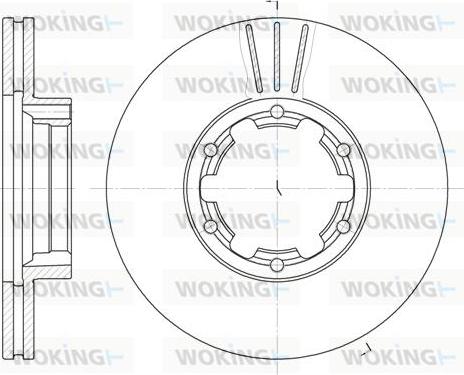 Woking D6234.10 - Тормозной диск avtokuzovplus.com.ua