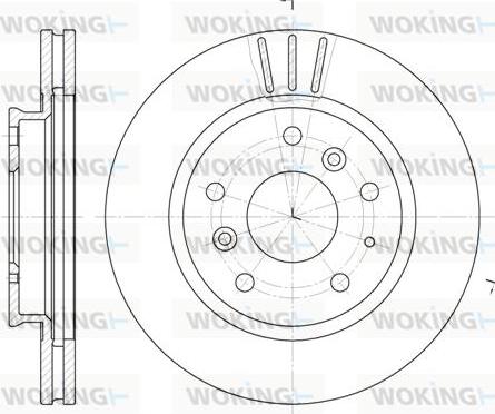 Woking D6237.10 - Тормозной диск avtokuzovplus.com.ua