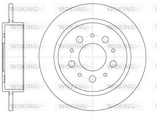 Woking D6238.00 - Тормозной диск avtokuzovplus.com.ua