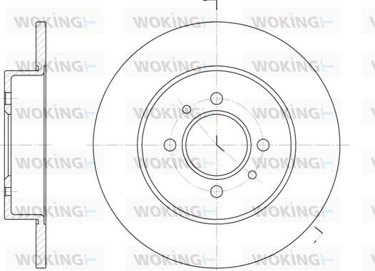 Woking D6239.00 - Гальмівний диск autocars.com.ua