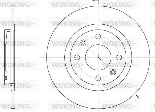 Woking D6241.01 - Гальмівний диск autocars.com.ua