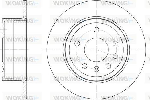 Woking D6249.00 - Гальмівний диск задн. Vectra-Omega-Omega-Senator-Carlton-Senator-Royale 78-05 autocars.com.ua