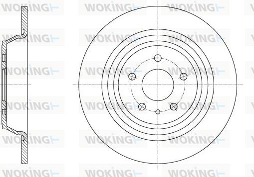 Woking D62516.00 - Гальмівний диск autocars.com.ua