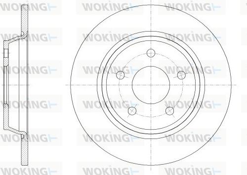 Woking D62522.00 - Тормозной диск avtokuzovplus.com.ua