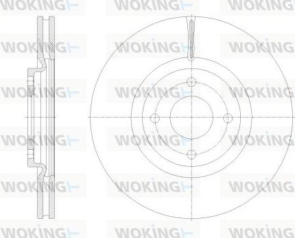 Woking D62531.10 - Тормозной диск avtokuzovplus.com.ua