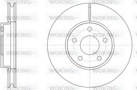 Woking D62533.10 - Тормозной диск avtokuzovplus.com.ua