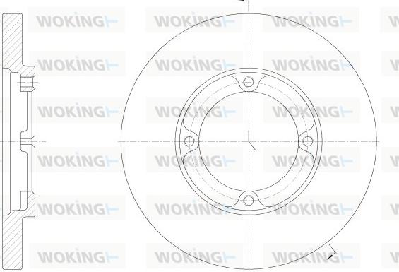 Woking D62540.00 - Гальмівний диск autocars.com.ua