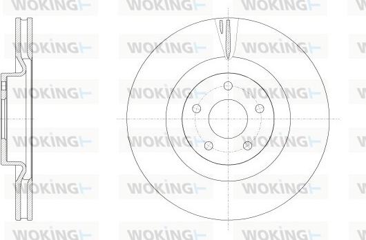 Woking D62558.10 - Тормозной диск avtokuzovplus.com.ua