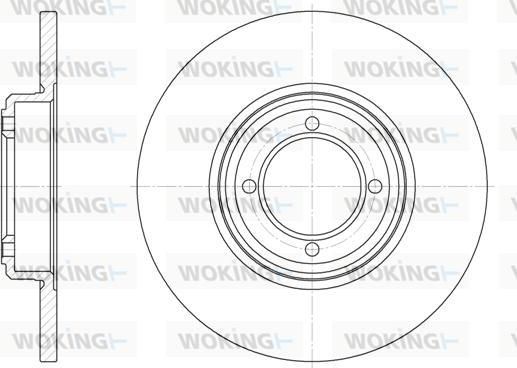 Woking D6261.00 - Тормозной диск avtokuzovplus.com.ua