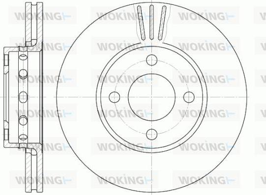 Woking D6267.10 - Тормозной диск avtokuzovplus.com.ua